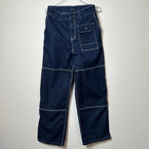 Kotn Indigo Denim Contrast Stitch Carpenter Pants Size 28